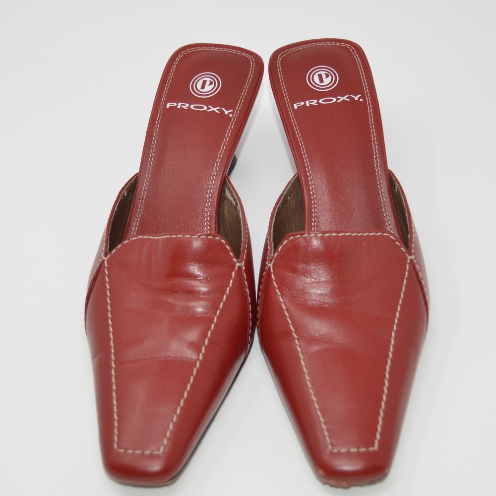 Proxy Red Leather Heels